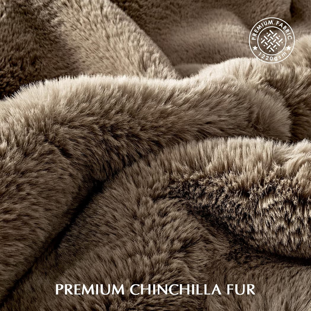 EVERGRACEHOME Luxury Soft Faux Chinchilla Fur Throw Blanket for Couch, Warm Thick Heavy Winter Th... | Amazon (US)