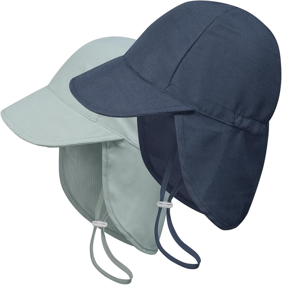 2 Pack Baby Sun Hats UPF 50+ Toddler Beach Hat for Girls Boys 0-4 Years | Amazon (US)