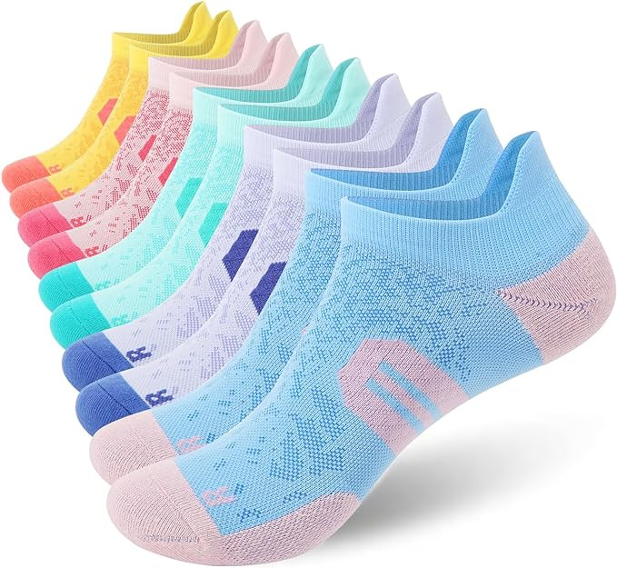 Womens Ankle Compression Socks with Arch Support Athletic Low cut Running Socks for Women Workout... | Amazon (US)