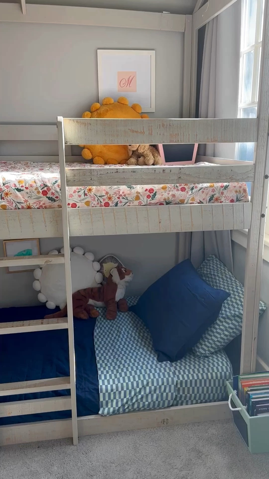 Spring refresh for the twin’s bunk beds. 

#LTKhome #LTKSeasonal #LTKkids