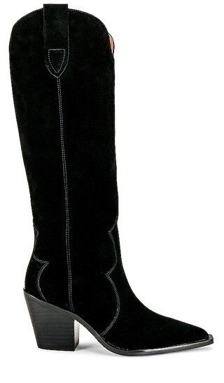 Mabel Boot in Black Suede | Revolve Clothing (Global)