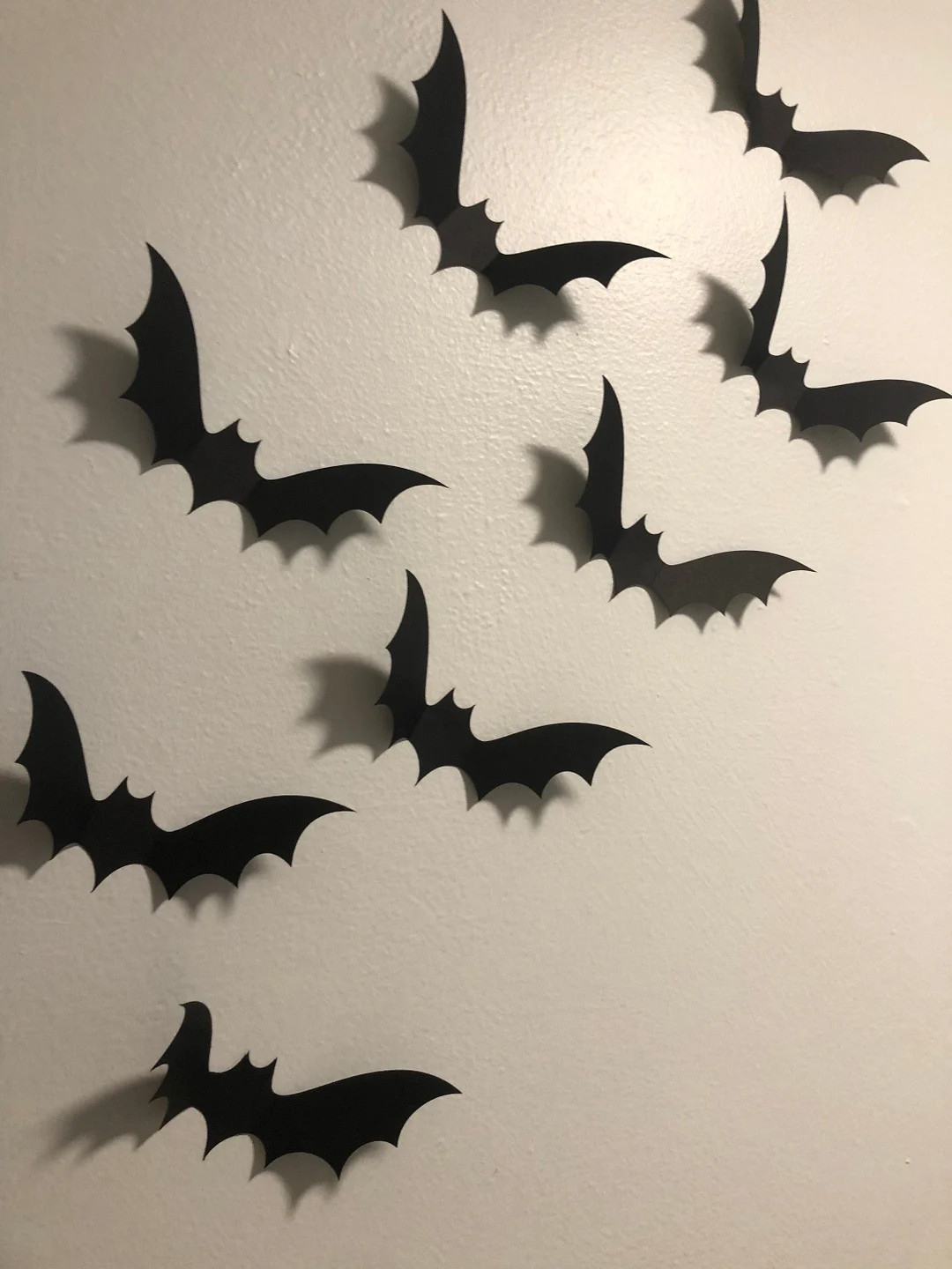 Black Batshalloween Batscardstock Batscut-outwall Decorationspaper Batsparty Decorhalloween Decor... | Etsy (US)