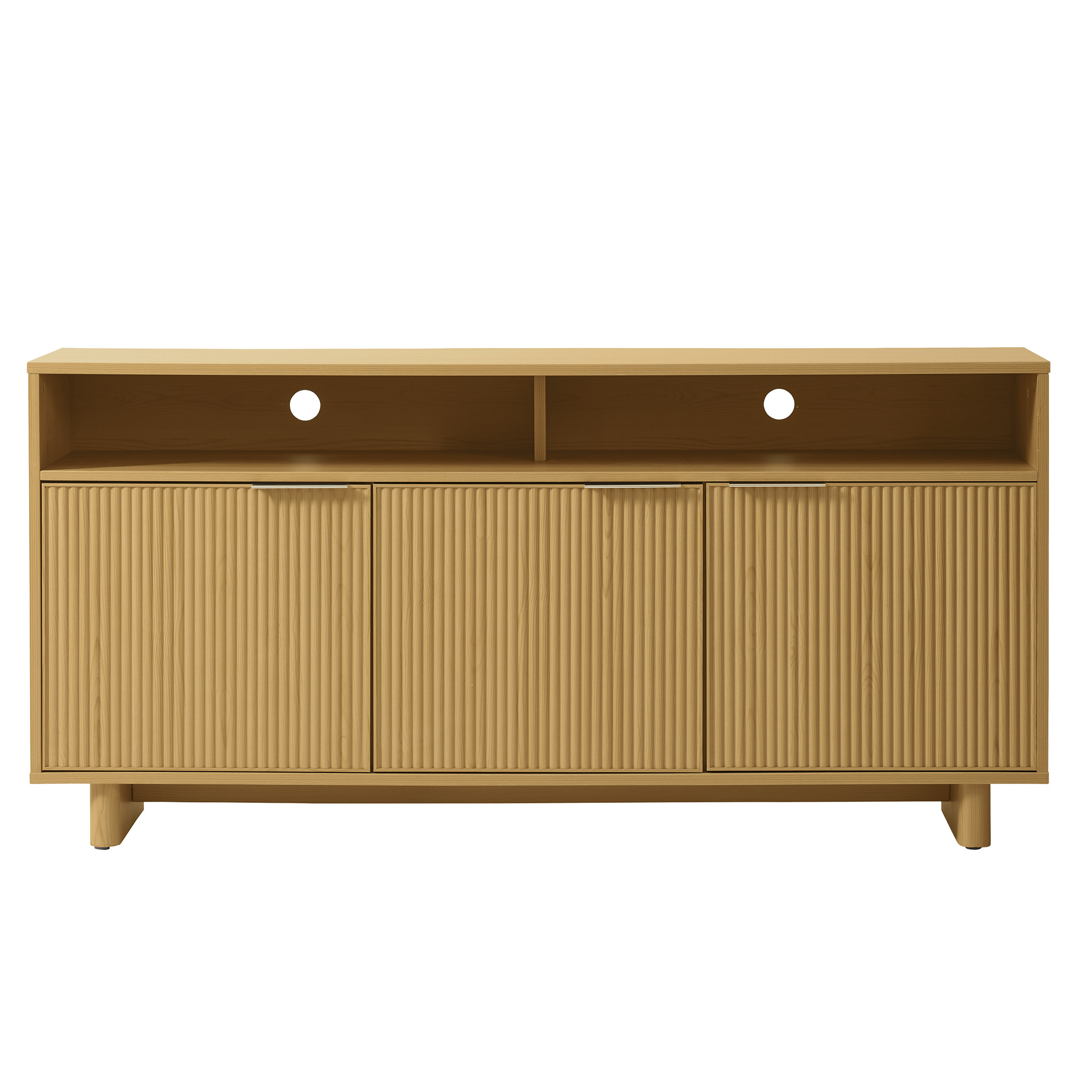 Better Homes & Gardens Lillian Fluted TV Stand for TVs up to 70", Natural Pine Finish - Walmart.c... | Walmart (US)