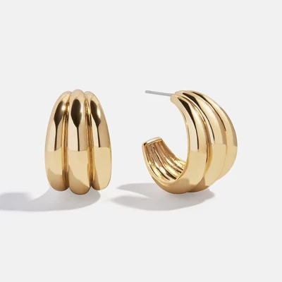 Gina Hoop Earrings - Gold | BaubleBar