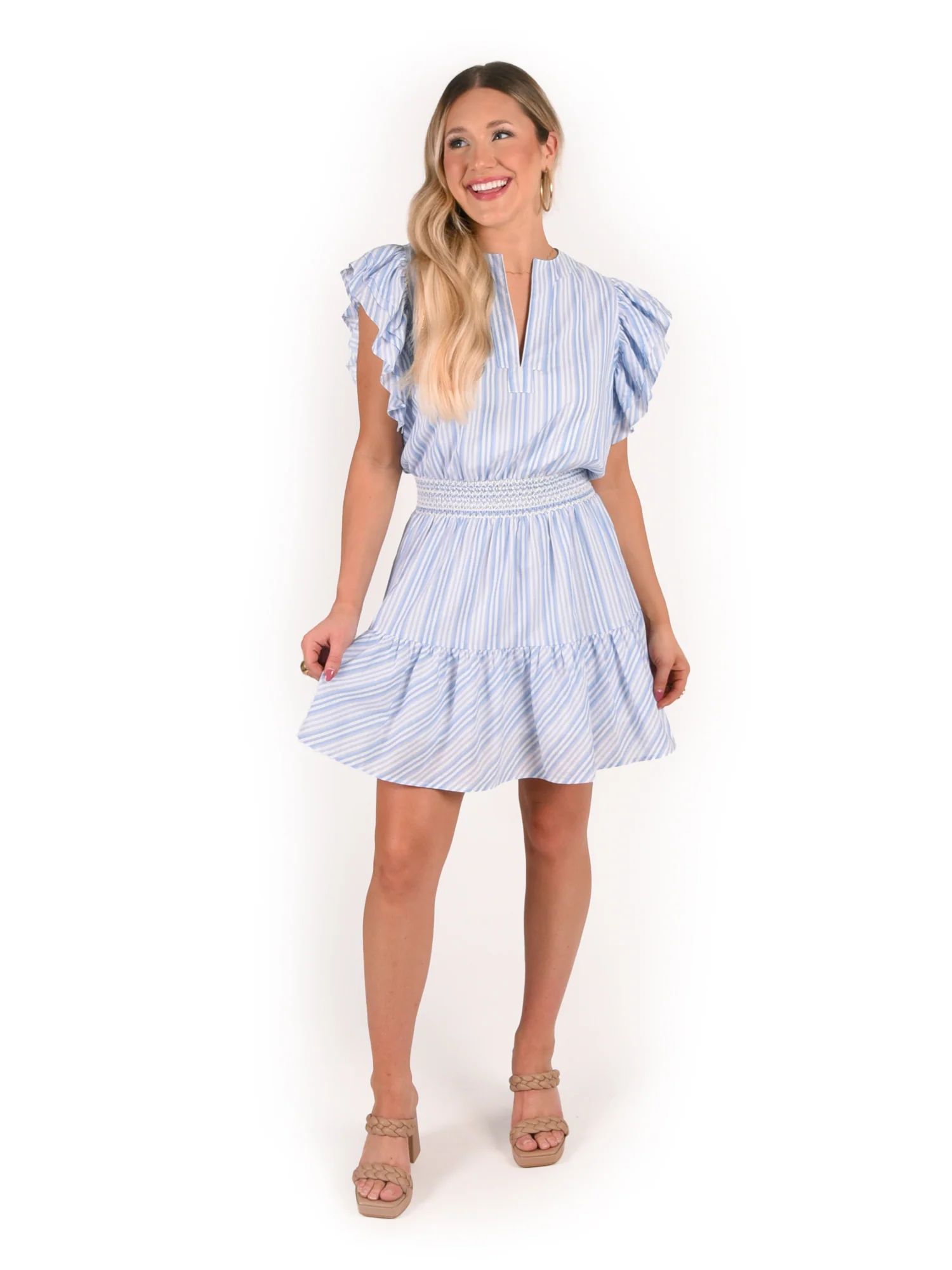 Maggie Dress - Santorini Stripe | Emily McCarthy
