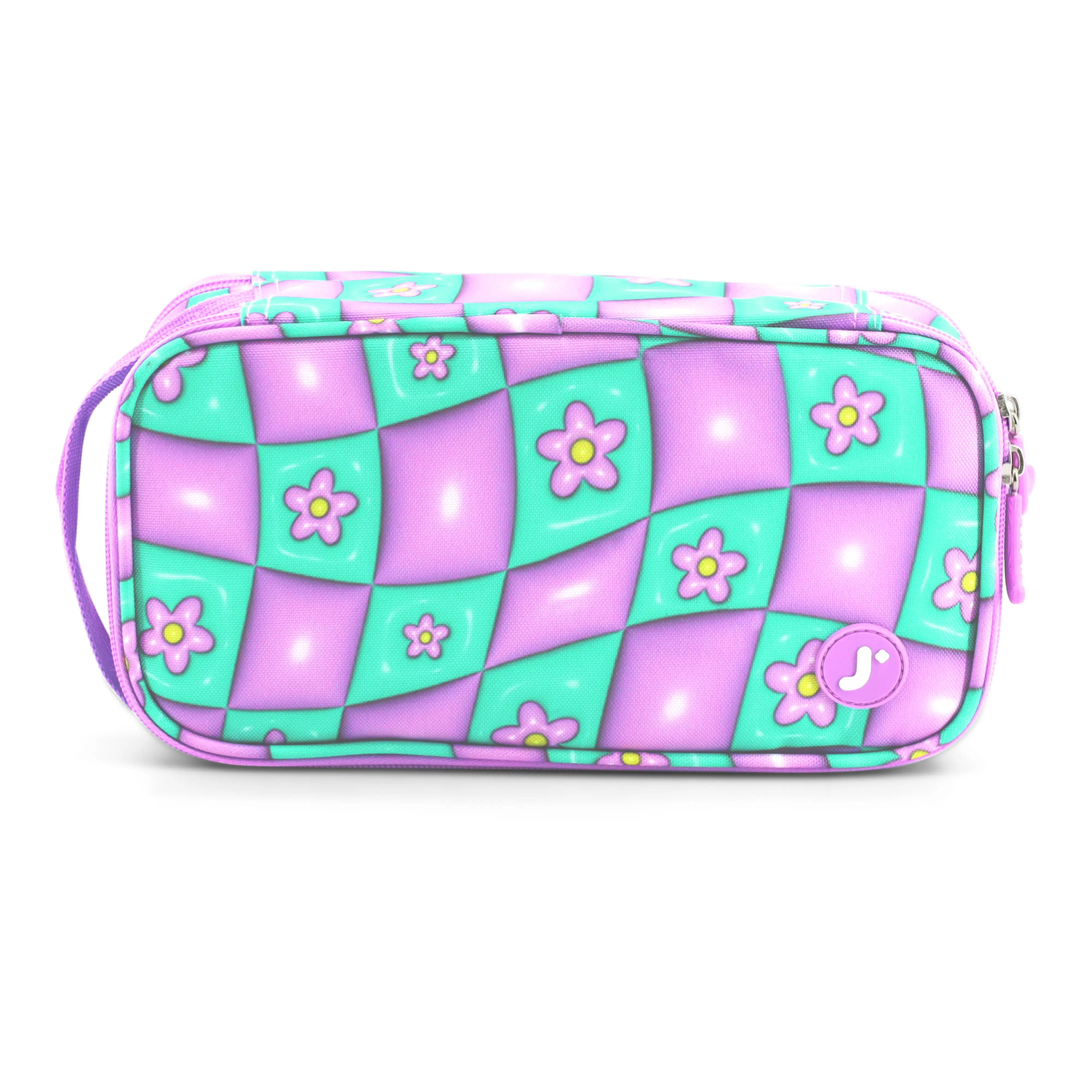 J World Doodle Pencil Case with Handle Strap in Purple at Nordstrom | Nordstrom