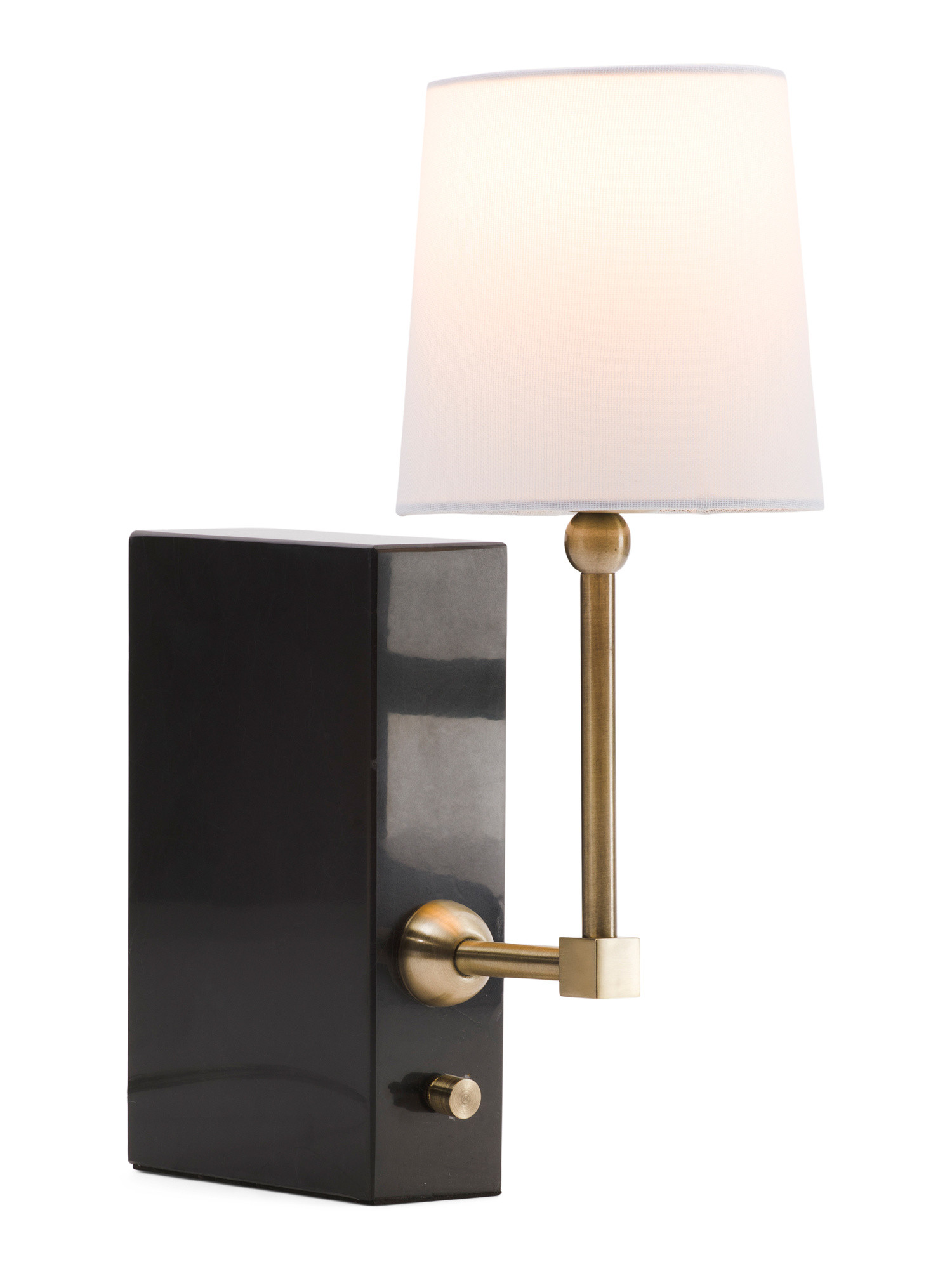 16in Marble And Brass Bookshelf Lamp | Furniture & Lighting | Marshalls | Marshalls
