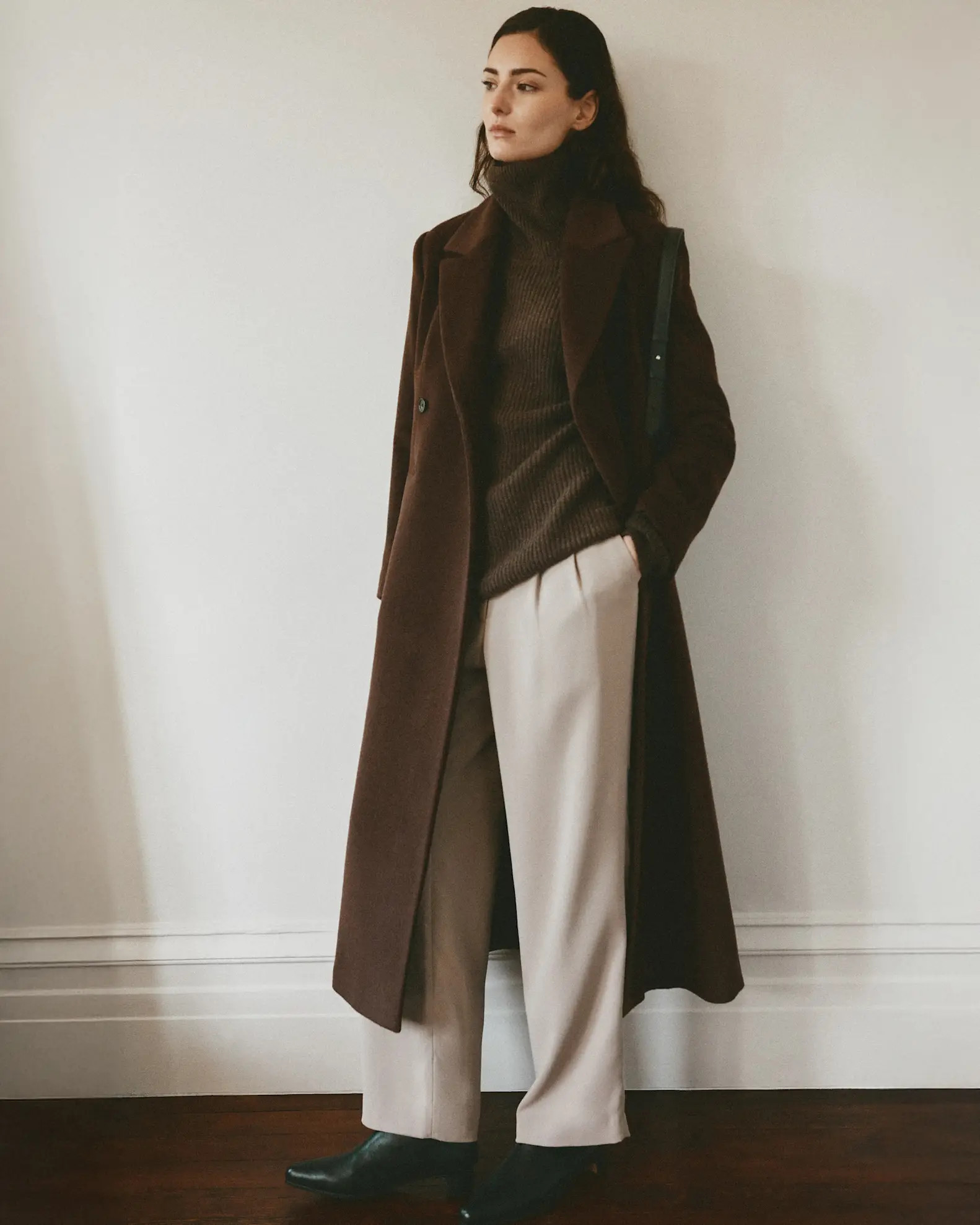 Wool Cashmere Tailored Long Coat | Quince
