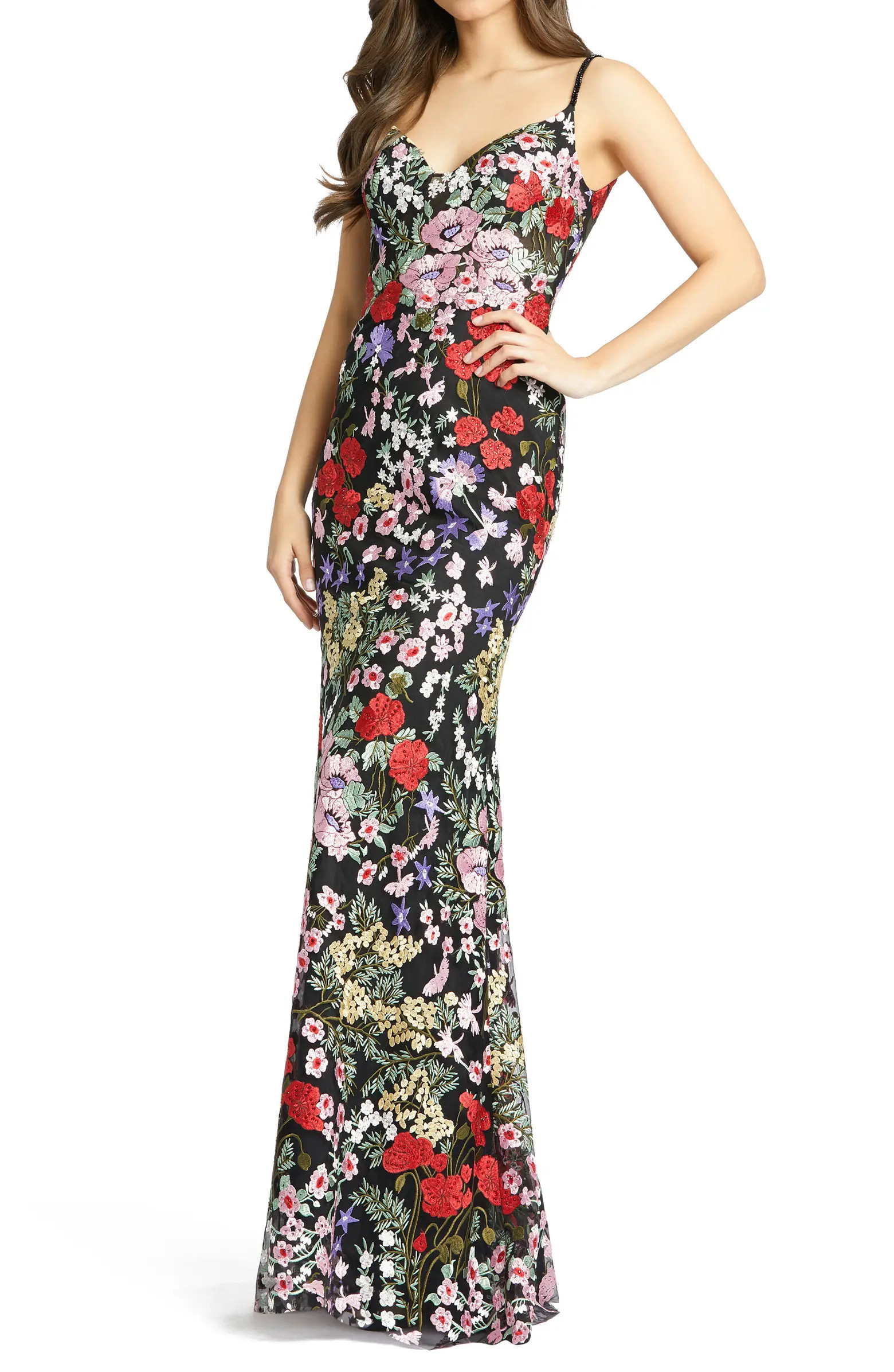 Mac Duggal Floral Embroidered Gown | Nordstrom | Nordstrom