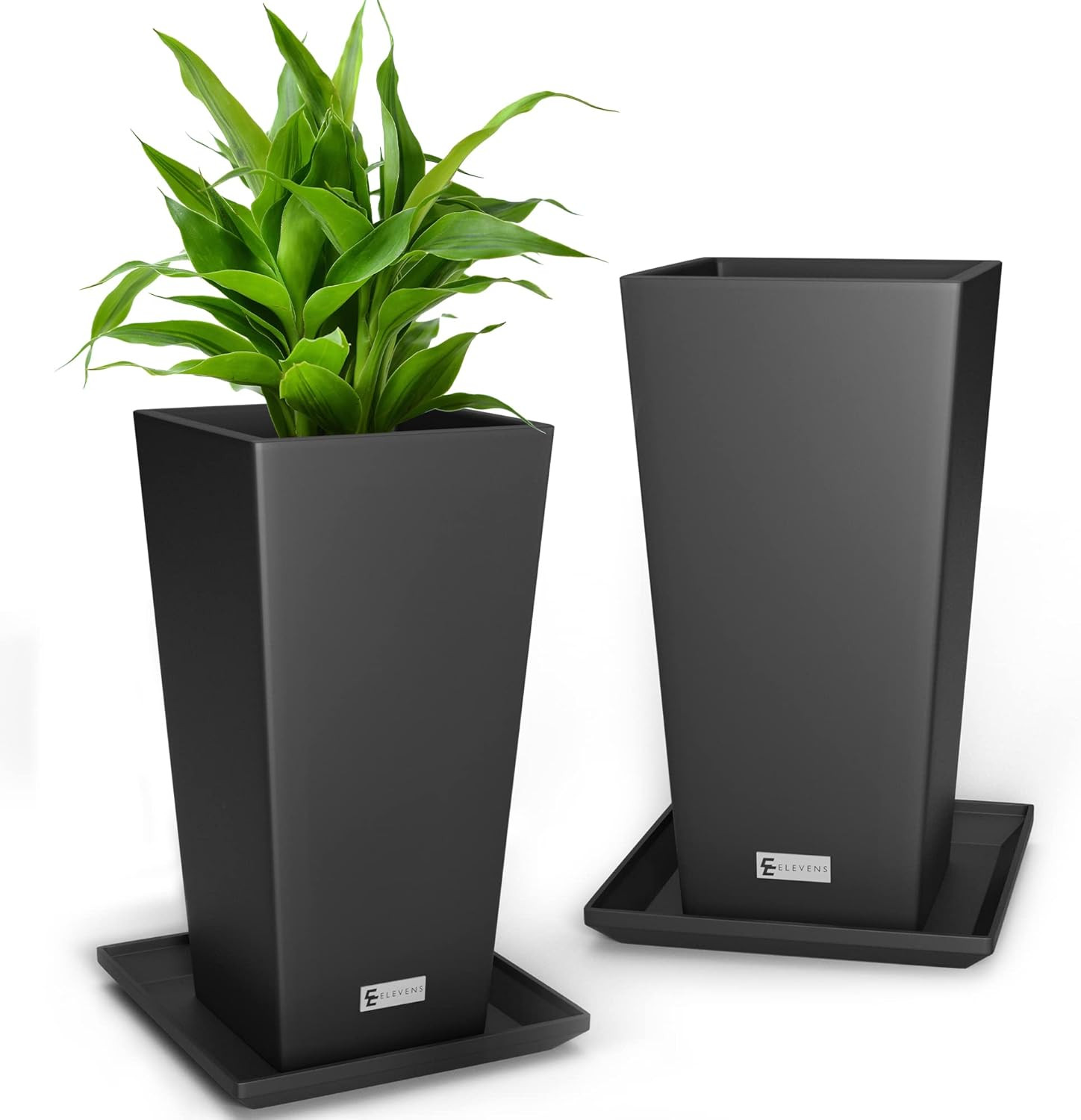 Elevens Tall Planters 30 Inch Tapered Square Planters Garden Flower Pots,Large Planter for Patio,... | Amazon (US)