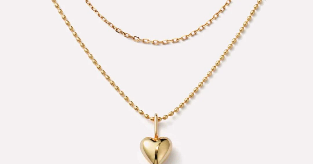 Gold Beaded Heart Set | Ana Luisa