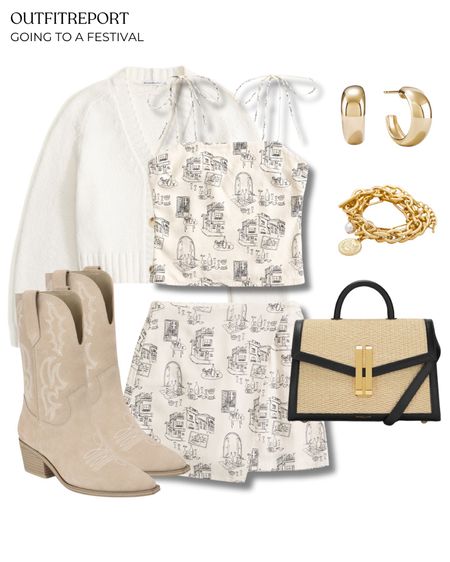 White cardigan matching set brown cowboy boots and demellier handbag 

#LTKshoes #LTKbag #LTKstyletip