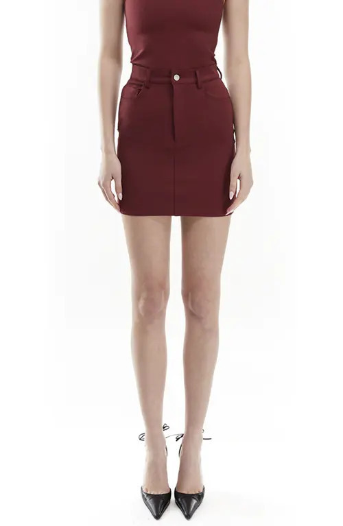 Mother of All Kathrine mini skirt in Burgundy at Nordstrom, Size Small Eu | Nordstrom