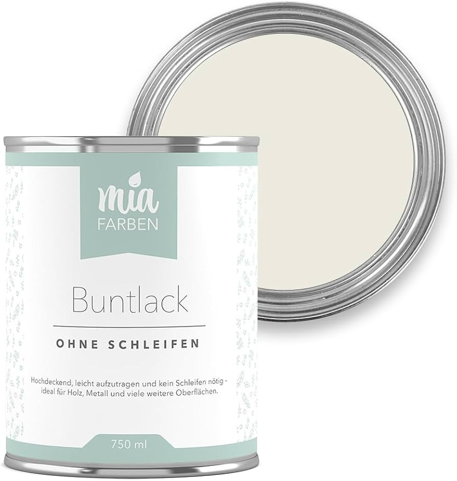 Buntlack ohne schleifen 750ml, Möbelfarbe, Möbellack für Holz, Metall, Kunststoff (Elegantes E... | Amazon (DE)