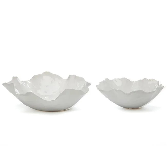 White Freeform Ceramic Bowl - Set of 2 | Walmart (US)