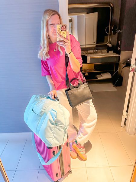 Travel day in confines. Love this weekender bag for travel. 

top large
pants large
shoes 7.5



#LTKtravel #LTKover40 #LTKfindsunder50