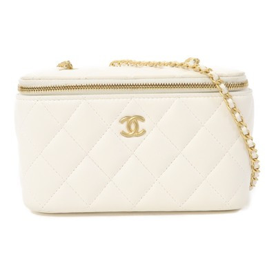 *15%OFF* CHANEL Quilted CC GHW Vanity Case Chain Shoulder Bag Lambskin Leath... | eBay US