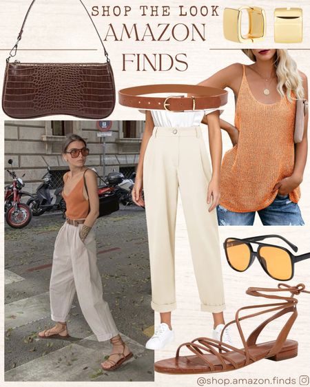 Pinterest Inspired Look!
High waisted trousers, knit tank, and brown accessories make the perfect spring and summer look. This entire outfit is styled from Amazon!

#LTKshoecrush #LTKstyletip #LTKitbag