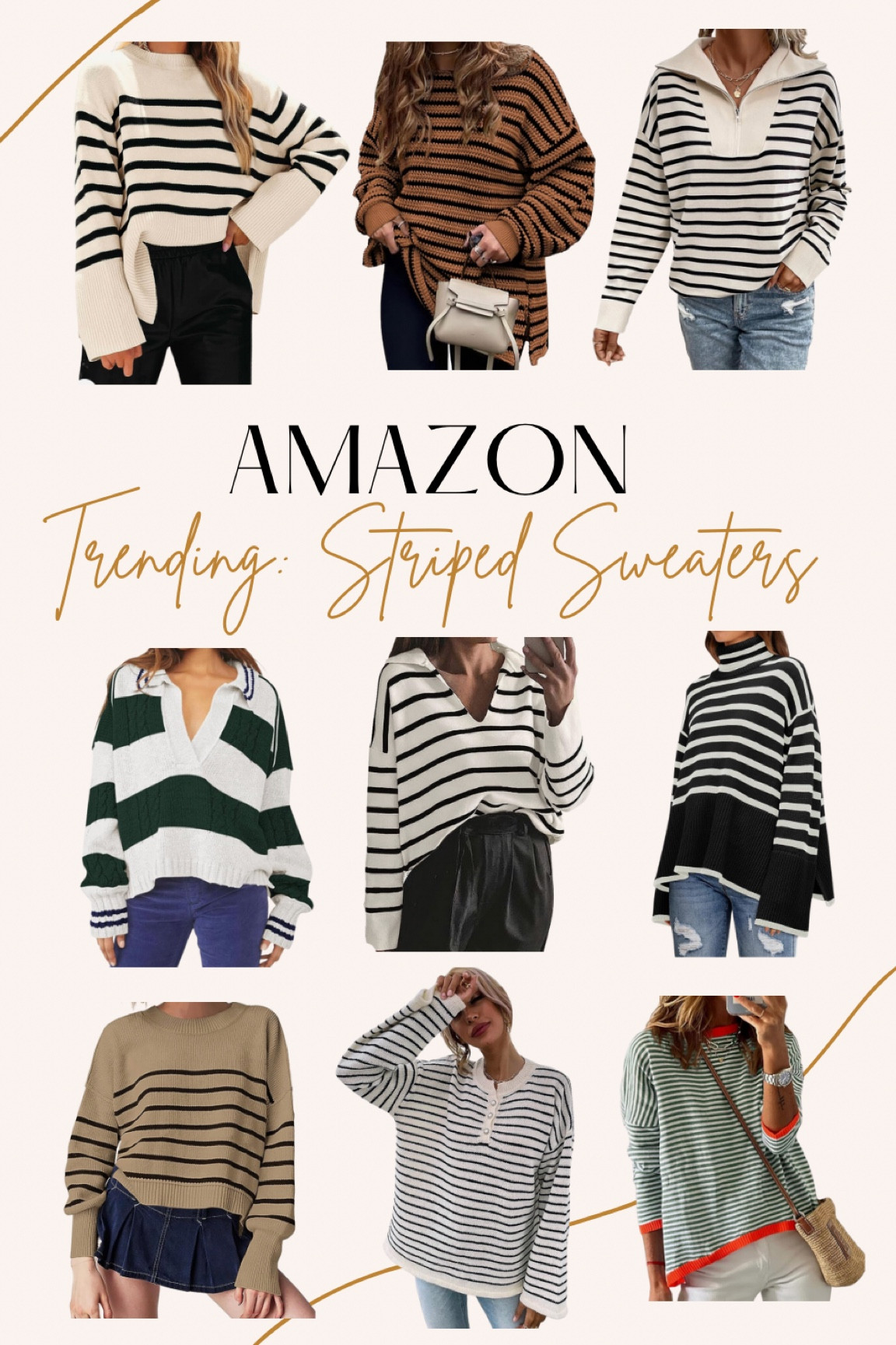 Super cute striped sweaters for fall. 

Love these from amazon. 

Fall sweater. Fall outfits. 

#LTKfindsunder50 #LTKsalealert #LTKfindsunder100