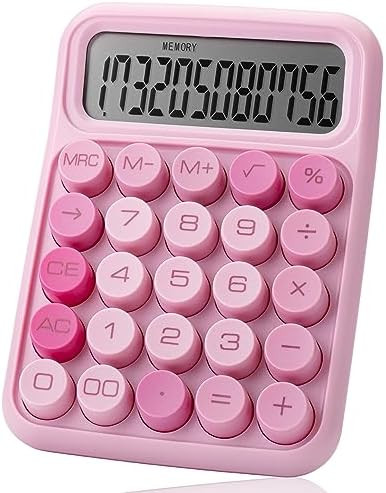 Mr. Pen- Mechanical Switch Calculator, 12 Digit Large LCD Display, Pink | With Big Buttons, Mecha... | Amazon (US)