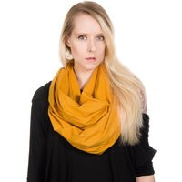Mustard Yellow Infinity Scarf Soft Cotton Jersey Blend | Etsy (US)