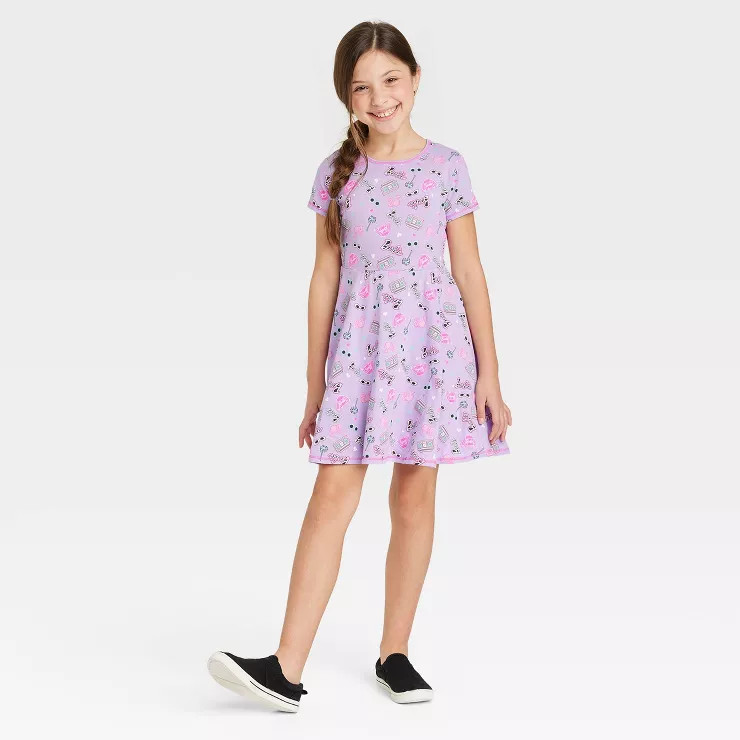 Girls' Barbie Dress - Purple | Target