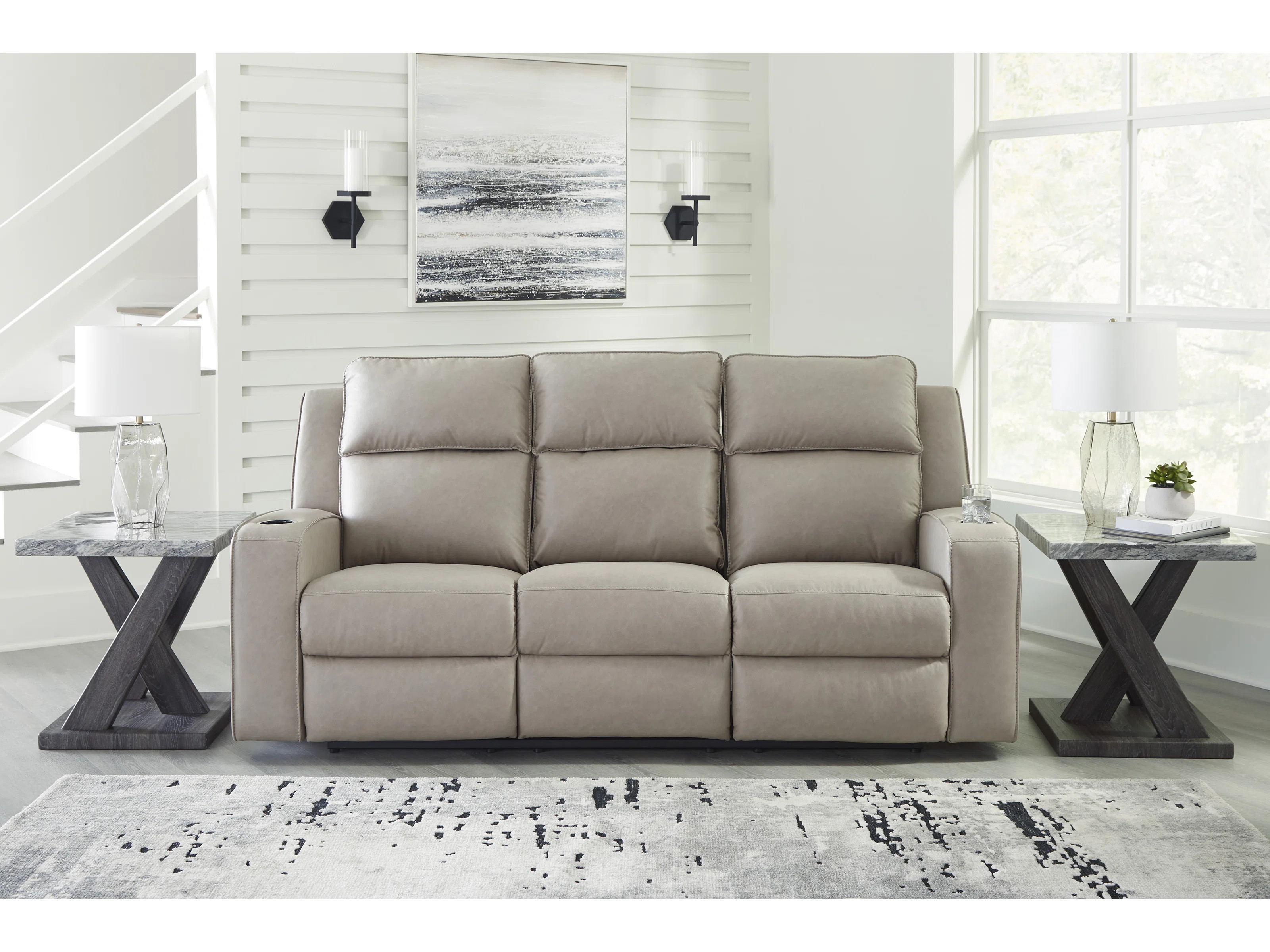 Lavenhorne Reclining Sofa with Drop Down Table | Wayfair North America