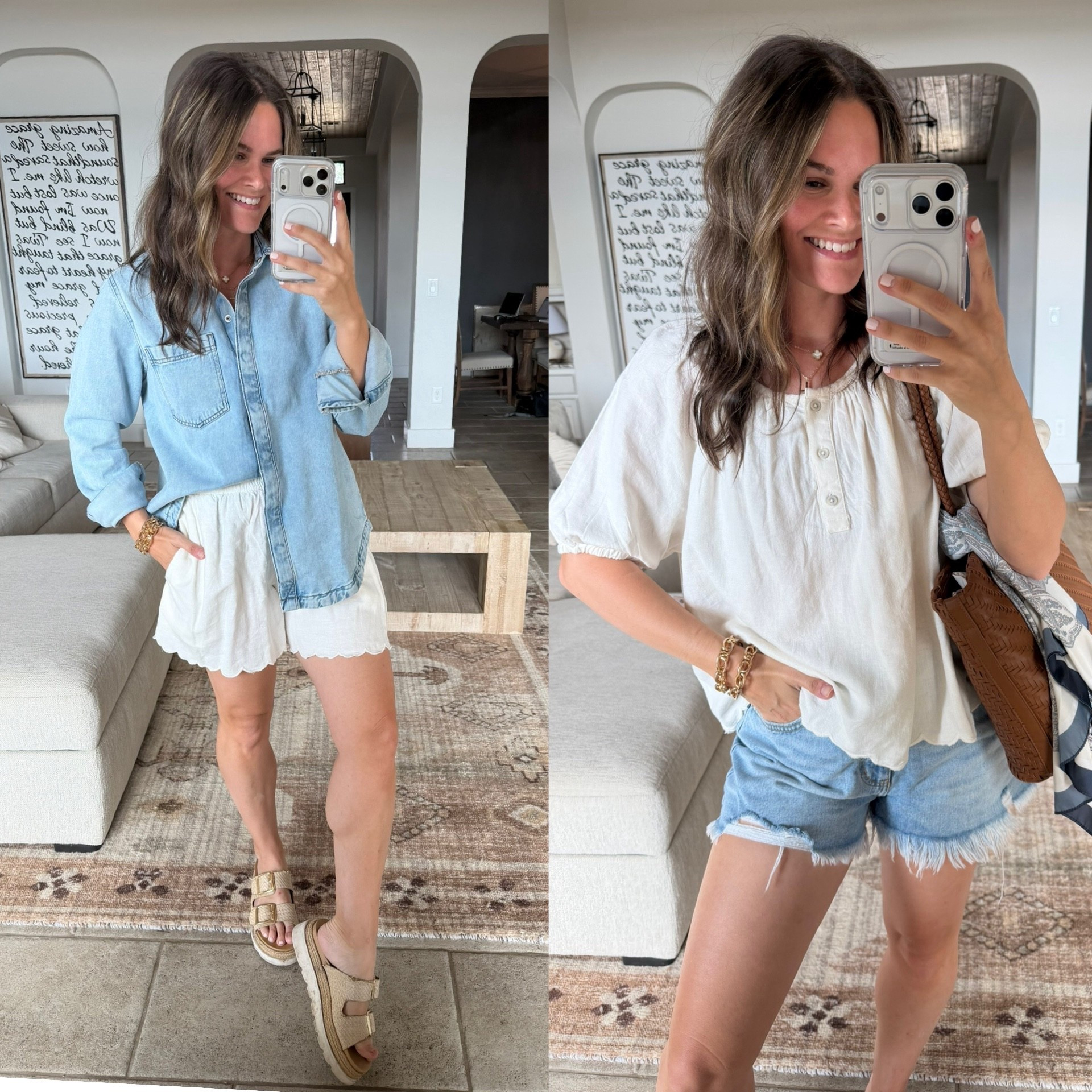 The cutest scallop set is back in stock! In a small in both wear together or solo Walmart but reminds me of Jcrew #walmartfashion 

#LTKootd #LTKgrwm #LTKSaleAlert