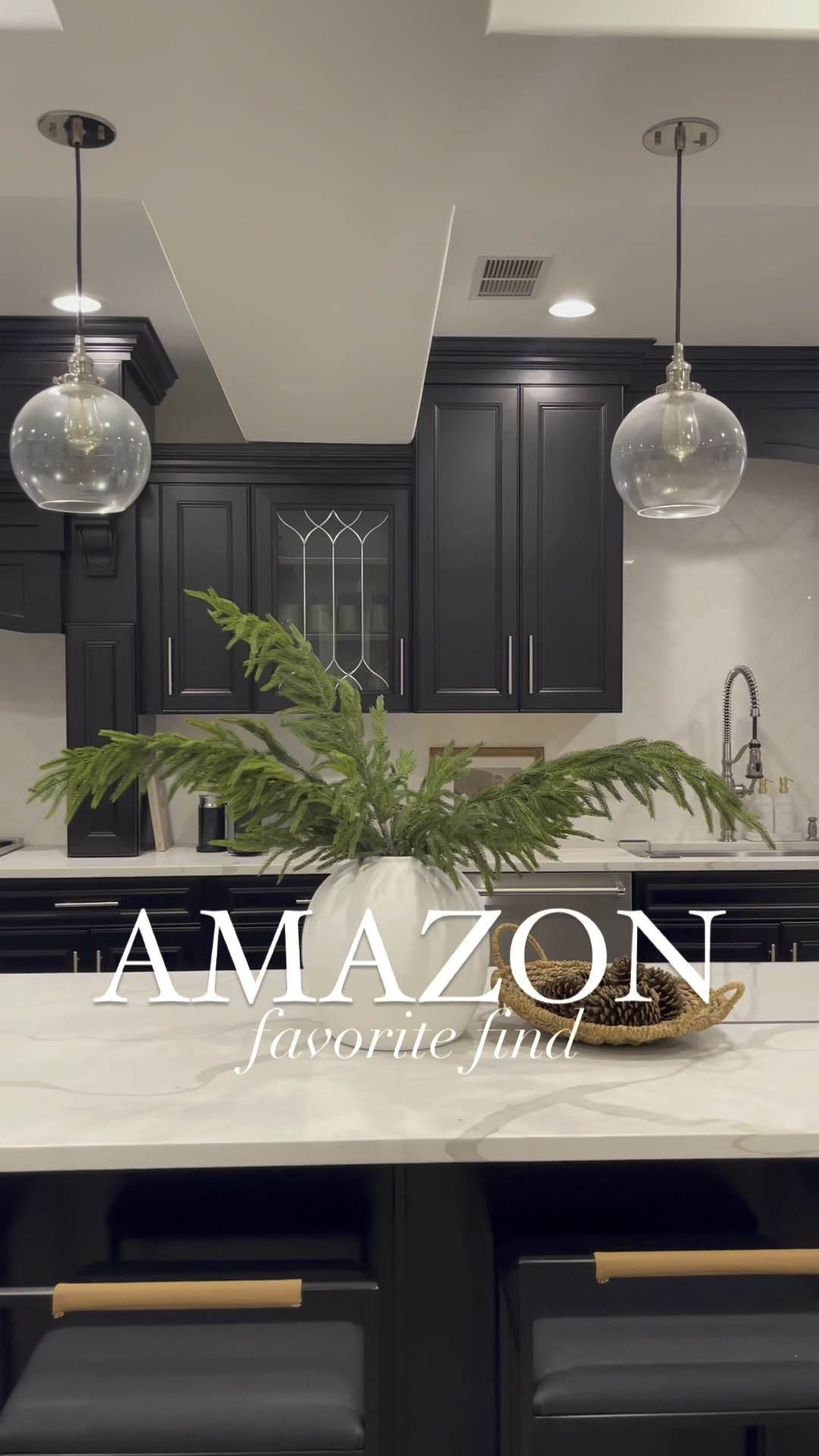 My favorite stems to use for Holidays are on Amazon now! They are beautiful and realistic looking. @amazonhome @amazon #norfolkpine #christmas #christmasdecor #amazonhome #amazonfinds 

#LTKHoliday #LTKHome #LTKVideo