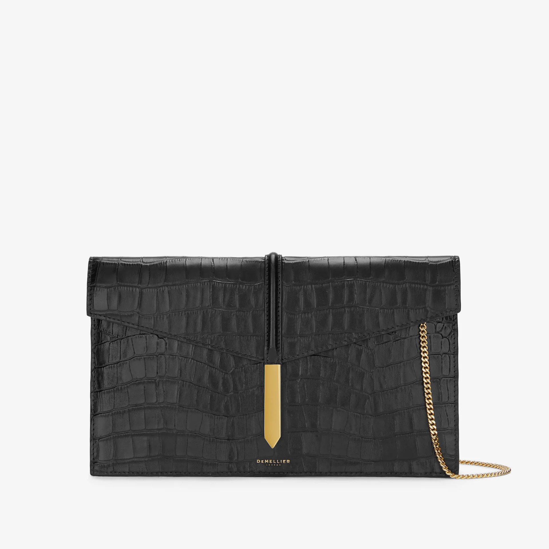 The Tokyo Clutch | Black Croc-Effect | DeMellier | DeMellier