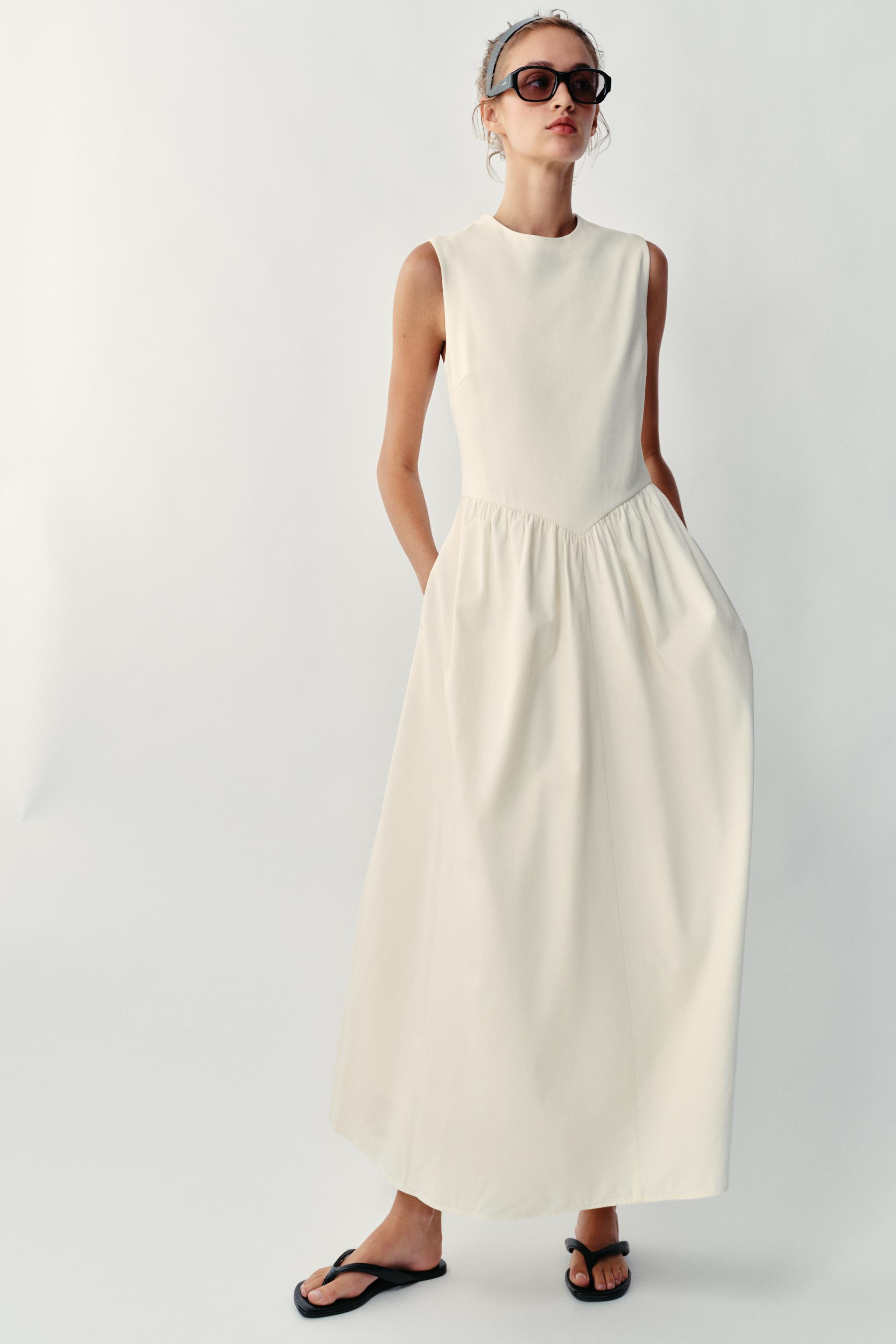 COMBINATION MIDI DRESS | Zara US