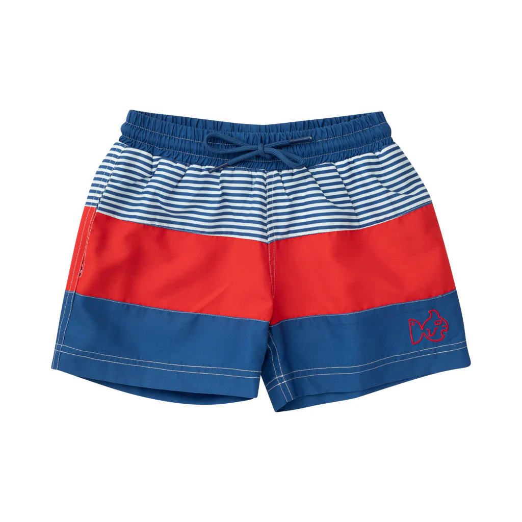 Boogie Board Colorblock Swim Trunk in America Stripe | PRODOH