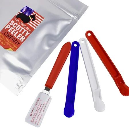 Scotty Peelers Label & Sticker Remover - 3 Plastic Red White Blue and 1 Metal Blade with Cover | Walmart (US)
