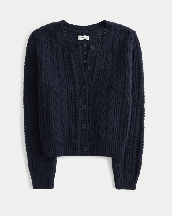 Hollister Comfy Cloud Cable-Knit Cardigan | Hollister (US)