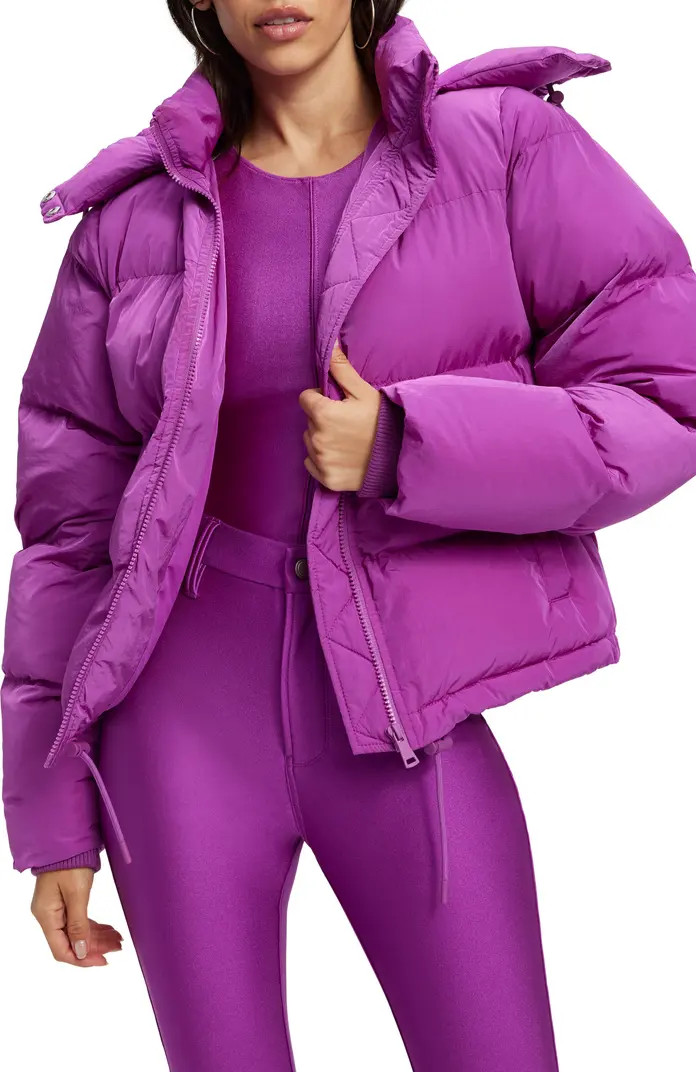 Iridescent Puffer Jacket with Removable Hood | Nordstrom