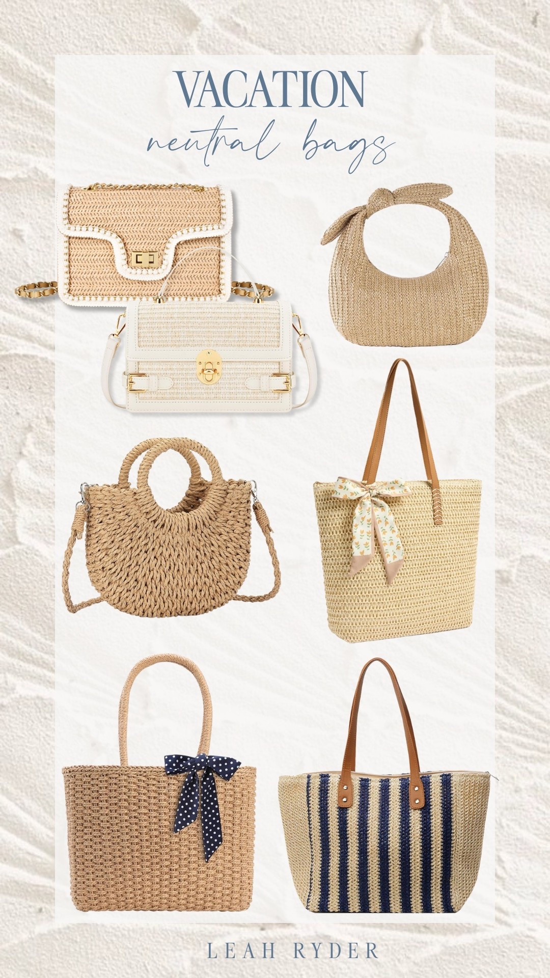 These vacation neutral bags are perfect for spring and summer travel outfits. Featuring straw totes, woven crossbody bags, and lightweight shoulder bags that pair easily with dresses and sandals. Neutral handbags are ideal for beach vacations, resort wear, and warm-weather sightseeing. These Amazon vacation bags are stylish, practical, and easy to pack.


#LTKmomlife #LTKFindsUnder50