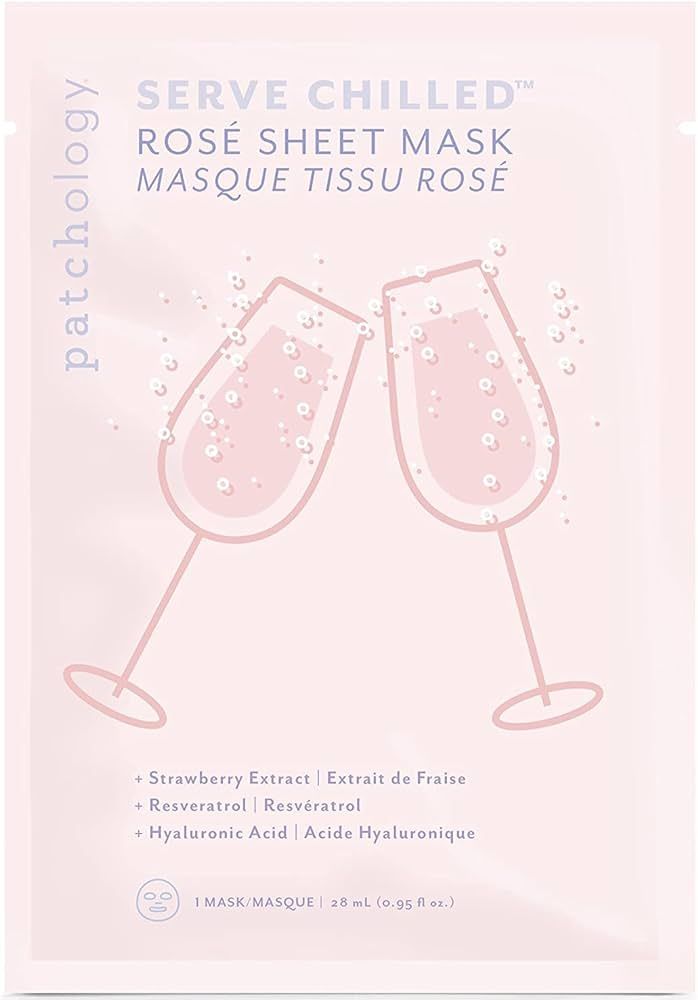 Patchology Serve Chilled Rosé Facial Sheet Mask with Hyaluronic Acid - Men and Women Face Masks ... | Amazon (US)
