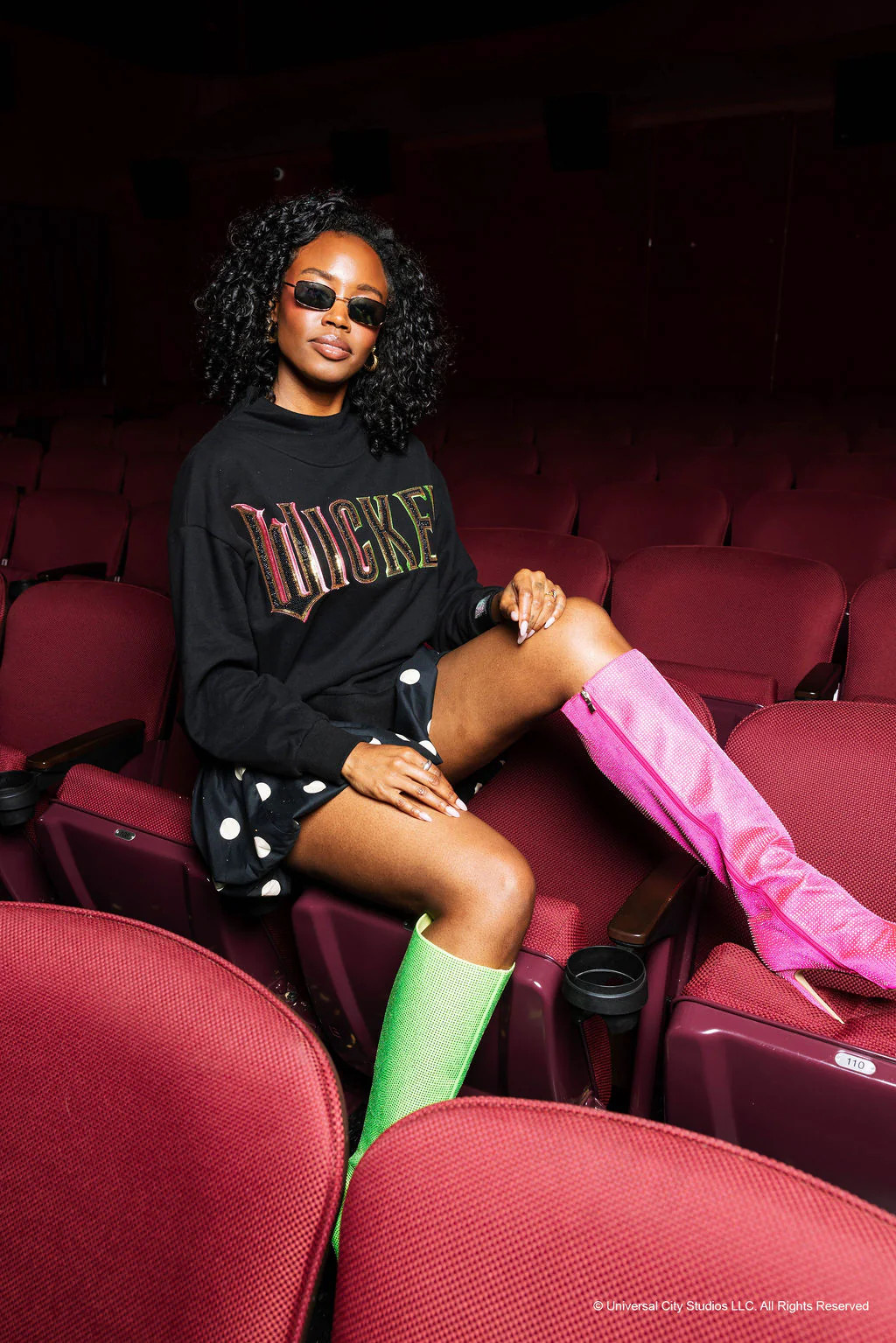 Licensed Black 'Wicked' Logo Sweatshirt | Queen of Sparkles