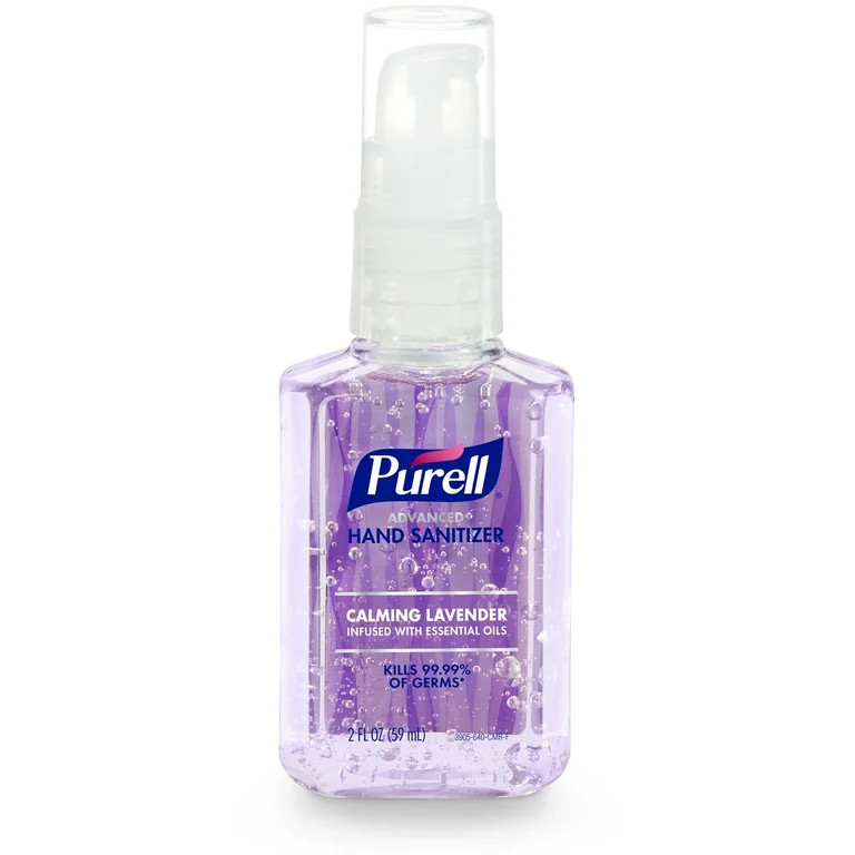 Purell Advanced Hand Sanitizer Calming Lavender Gel, Infused w/ Essential Oils, 2 oz Pump Bottle ... | Walmart (US)