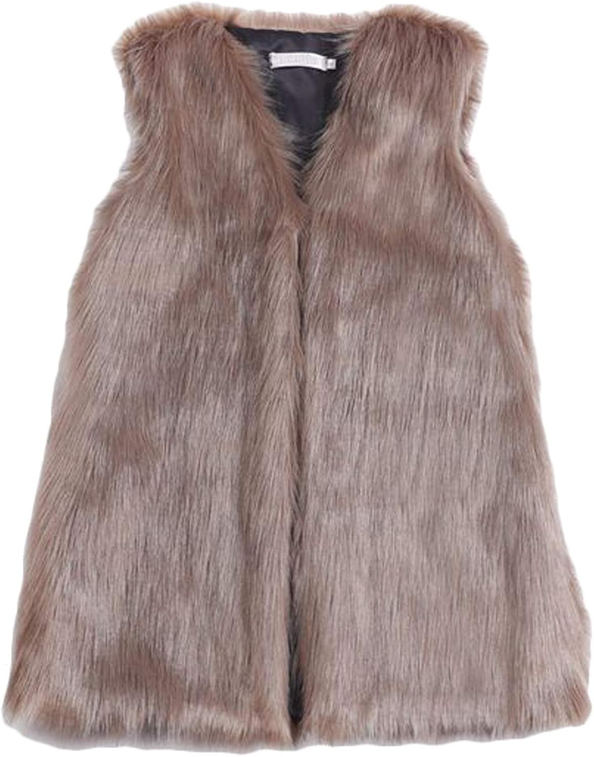Youhan Women's Faux Fur Vest Coat Sleeveless Jacket | Amazon (US)