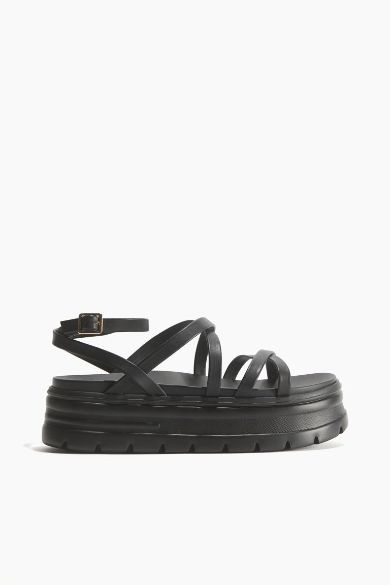 Chunky Platform Sandals - No heel - Black - Ladies | H&M US | H&M (US + CA)