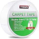 YYXLIFE Rug Tape Double Sided Carpet Heavy Duty Tape Carpet Adhesive Rug Gripper Removable Multi-Pur | Amazon (US)