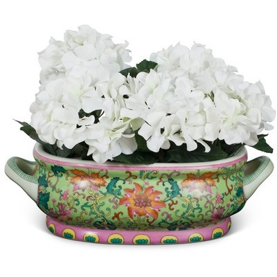 US SELLER - Famille Rose Style Ceramic Asian Footbath Planter | eBay US