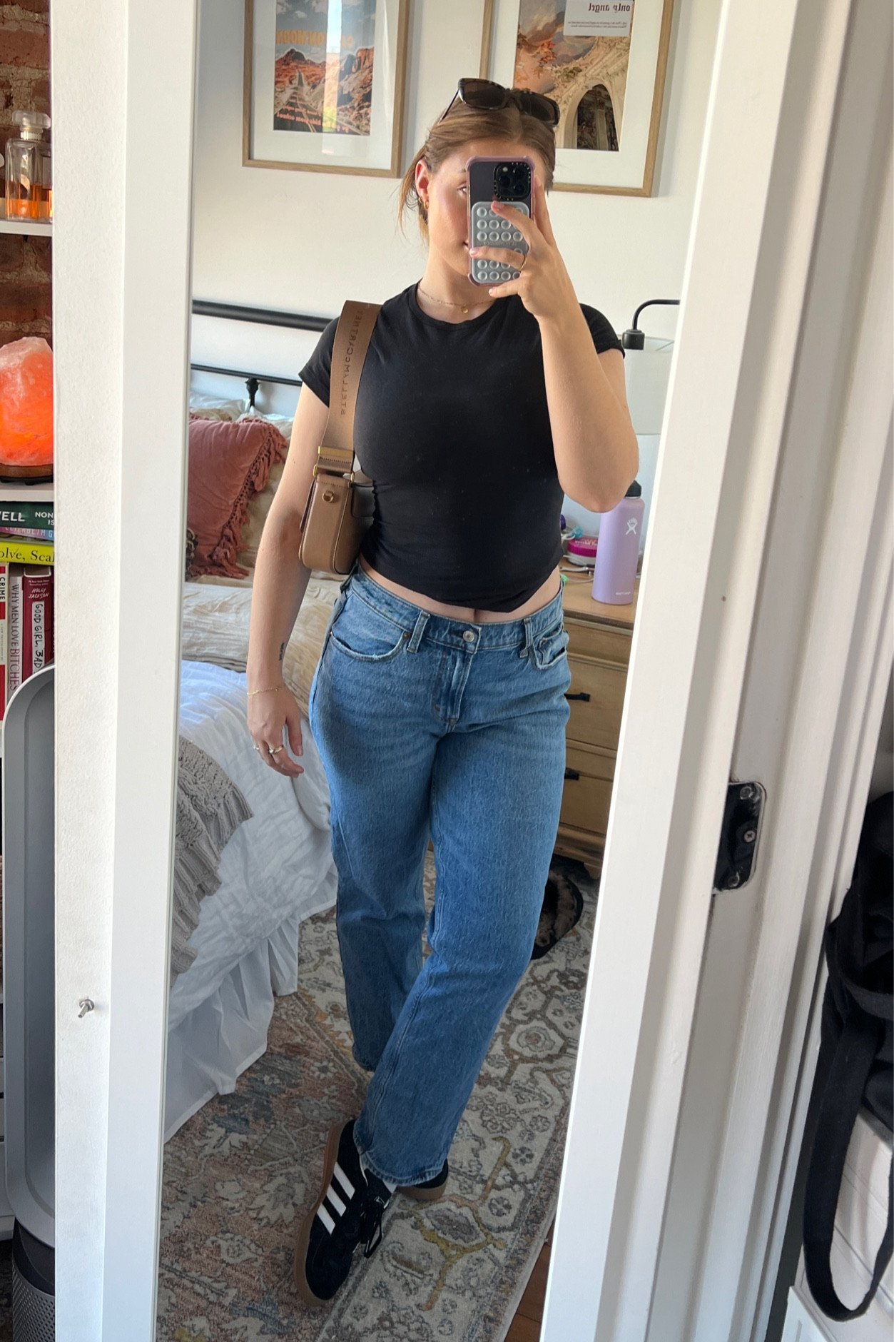 Unpopular opinion (?) I love mixing black and brown, especially for fall!
This is my “80 degrees in October” outfit 🙃 staying comfy & cool while still feeling cute!
📝 NOTES:
- I half-sized down in the Adidas Gazelles
- These jeans are mid-rise so I ordered a couple sizes up for a more relaxed & comfortable fit
- I’m wearing a M in the shirt
- I linked a “dupe” bag for this one on this post!

#LTKSeasonal #LTKshoecrush #LTKstyletip