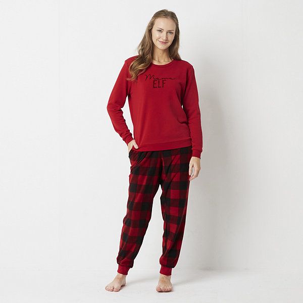 Buffalo Plaid Elf Sweatshirt Matching Family Pajamas | JCPenney