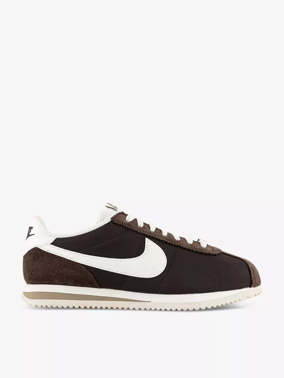 Cortez brand-embellished leather low-top trainers | Selfridges