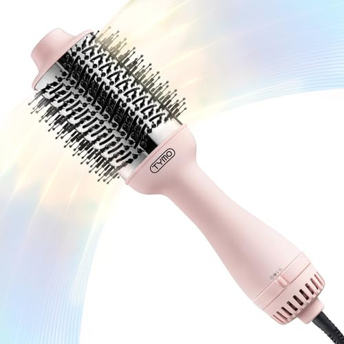 TYMO Hair Dryer Brush Blow Dryer Brush in One, 4 in 1 Ionic Hairdryer and Styler Volumizer with Oval Titanium Barrel, Hot Air Straightener for Smooth Frizz-Free Blowout, Pink, 2.85 Inch | Amazon (US)