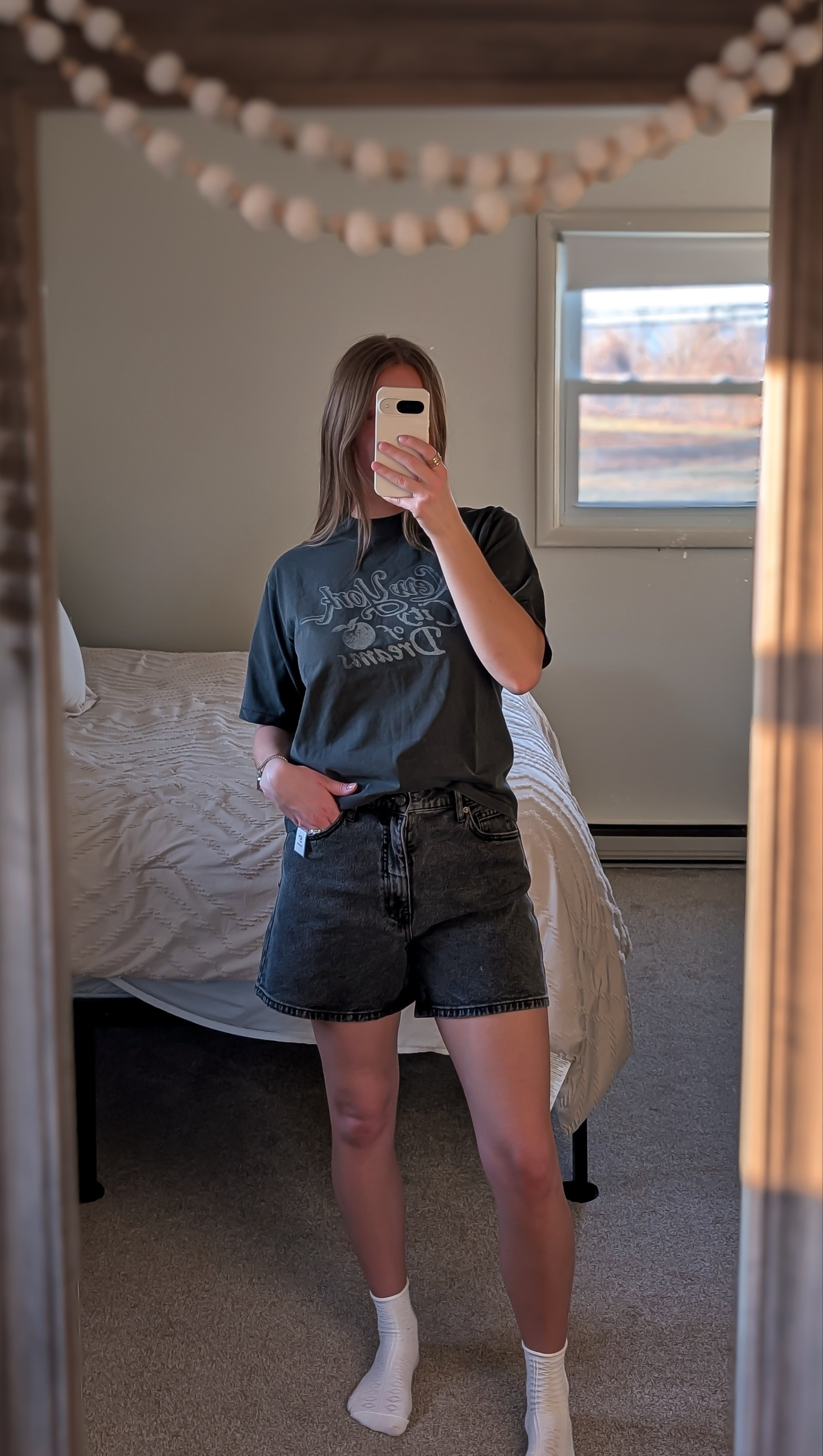 Walmart denim shorts and men's graphic tee, everything is true to size. These shorts are such a look for less

#LTKSeasonal #LTKPetite #LTKootd
