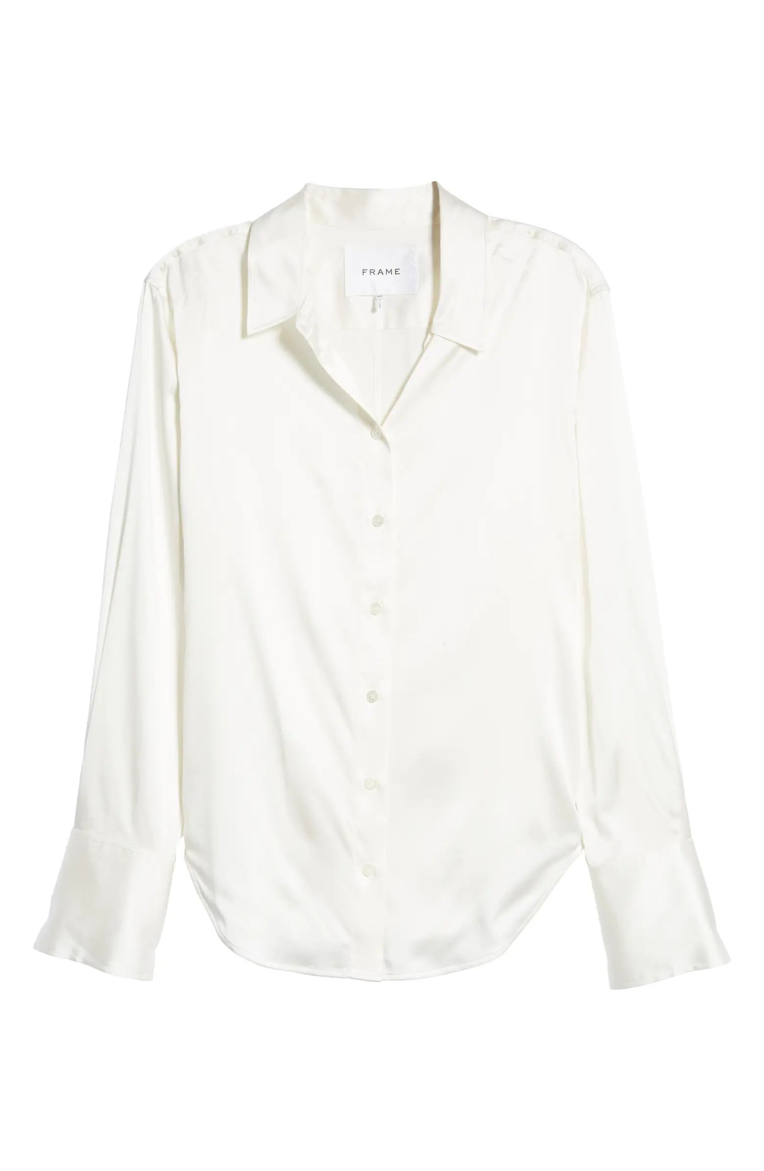 FRAME The Standard Women's Stretch Silk Button-Up Shirt | Nordstrom | Nordstrom