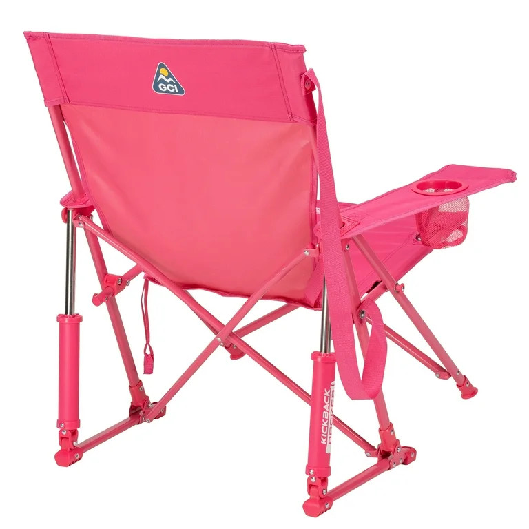 GCI Outdoor Kickback Rocker Low Profile Rocking Camp Chair, Sport Pink | Walmart (US)
